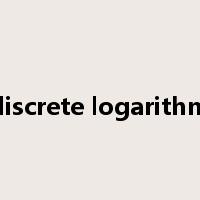 discrete logarithm是什么意思