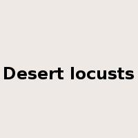 Desert locusts是什么意思