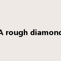 A rough diamond是什么意思