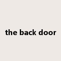 the back door是什么意思