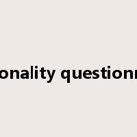 personality questionnaire是什么意思