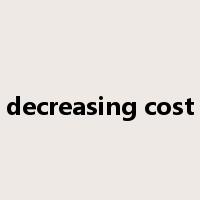 decreasing cost是什么意思