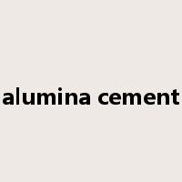 alumina cement是什么意思