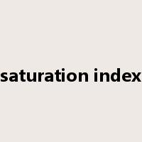 saturation index是什么意思