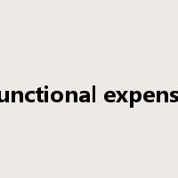 functional expense是什么意思