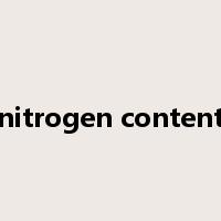 nitrogen content是什么意思