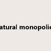 natural monopolies是什么意思