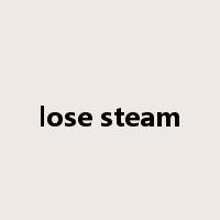 lose steam是什么意思