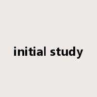 initial study是什么意思