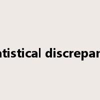 statistical discrepancy是什么意思