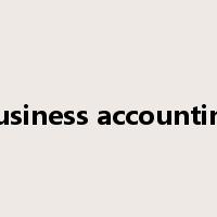 business accounting是什么意思