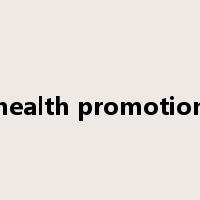health promotion是什么意思