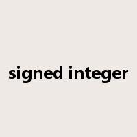 signed integer是什么意思