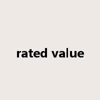 rated value是什么意思