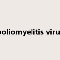 poliomyelitis virus是什么意思
