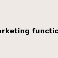 marketing functions是什么意思