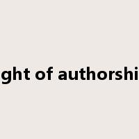right of authorship是什么意思