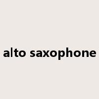 alto saxophone是什么意思