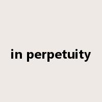 in perpetuity是什么意思