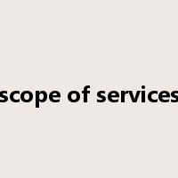 scope of services是什么意思