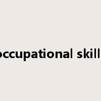 occupational skills是什么意思