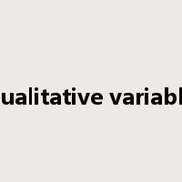 qualitative variable是什么意思
