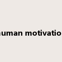 human motivation是什么意思