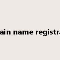 Domain name registration是什么意思