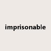 imprisonable是什么意思