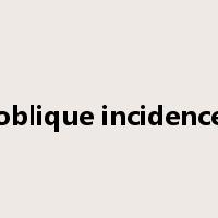 oblique incidence是什么意思
