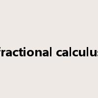 fractional calculus是什么意思