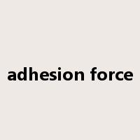 adhesion force是什么意思