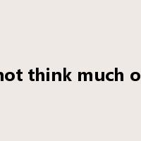 not think much of是什么意思