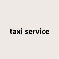 taxi service是什么意思