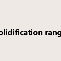 solidification range是什么意思
