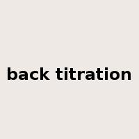back titration是什么意思