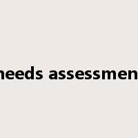 needs assessment是什么意思