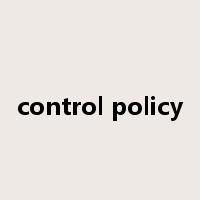 control policy是什么意思