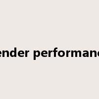 tender performance是什么意思