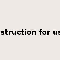 instruction for use是什么意思