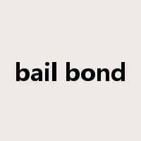bail bond是什么意思