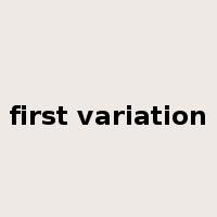 first variation是什么意思