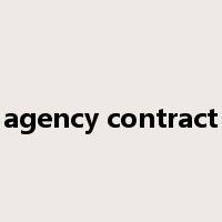 agency contract是什么意思