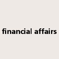financial affairs是什么意思