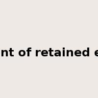 statement of retained earnings是什么意思
