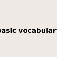 basic vocabulary是什么意思