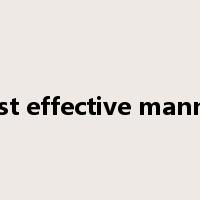 cost effective manner是什么意思
