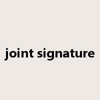 joint signature是什么意思
