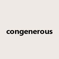 congenerous是什么意思