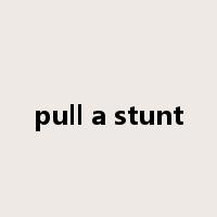 pull a stunt是什么意思